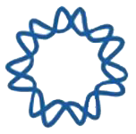 Blue spirograph-looking overlapping mulit-point stars