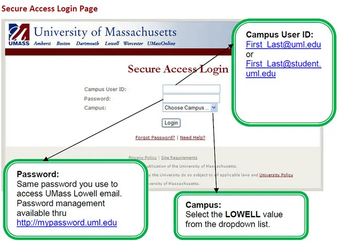 Accessing SiS Self-Service | Enrollment Management - UMass Lowell