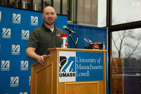 The can-topping ashtray developed and marketed by Justin Lozier '17 is starting to catch fire.