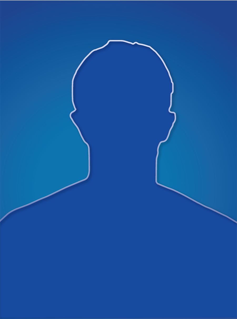 generic faculty blue silhouette of a male head and shoulders