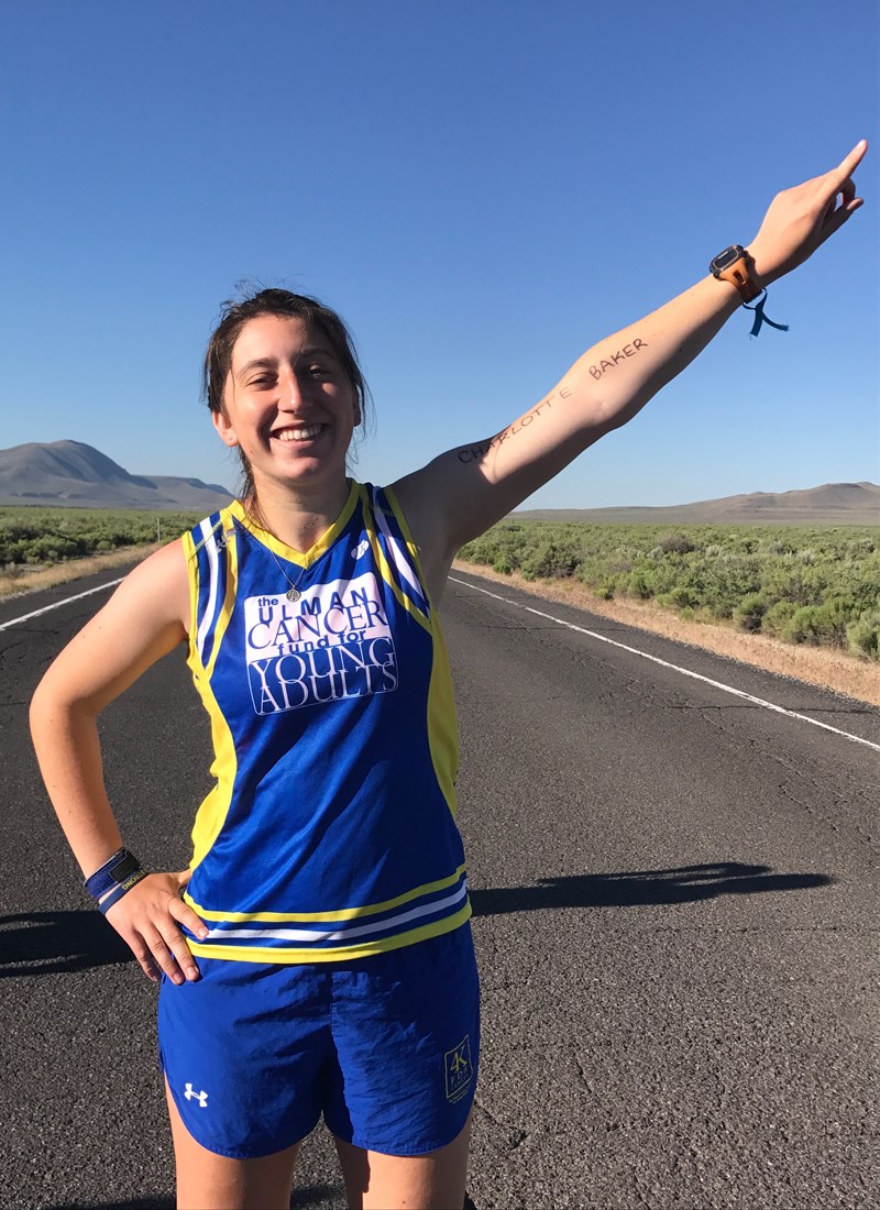 Meghan Berking participating in the Ulman Cancer Fund for Young Adults 4K, a run from San Francisco to New York City