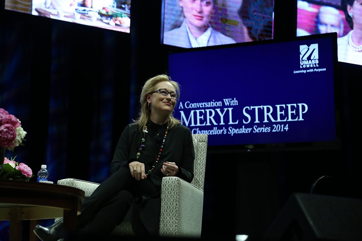 Meryl Streep, considered by many to be the greatest actress of our time, discussed her life, career and more at UMass Lowell at the Chancellor's Speaker Series on April 1, 2014.