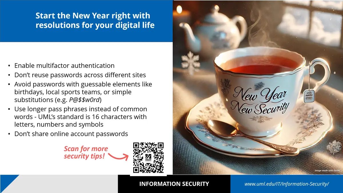 Slide with information on initiating best practices for digital security.