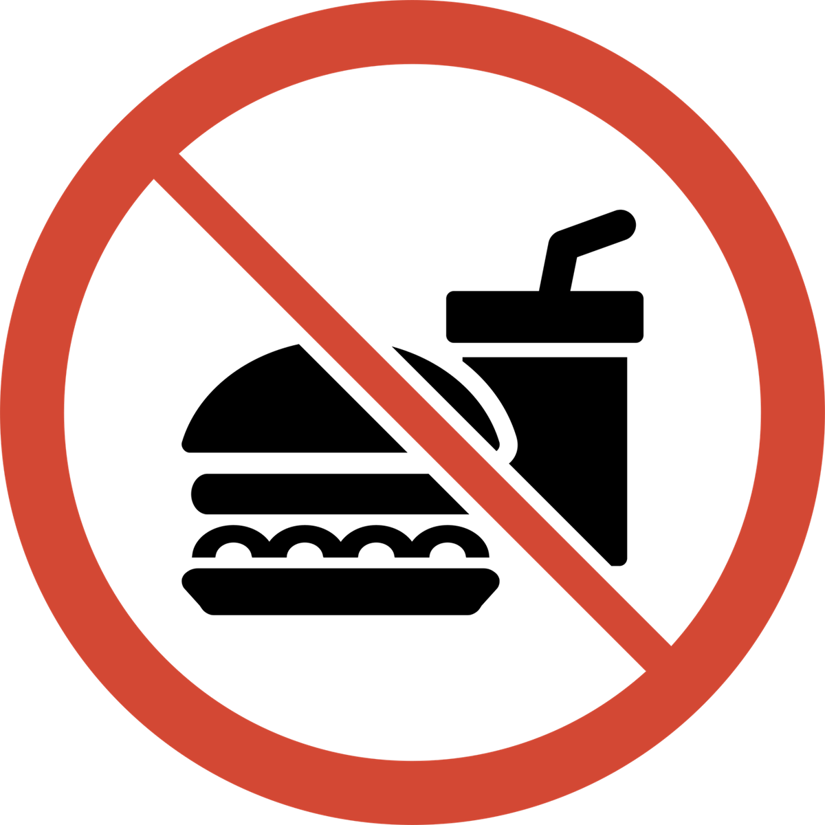 Clipart: no food or drink. At the UMass Lowell Testing Centers: No food or drink allowed in the testing areas unless for accommodation.