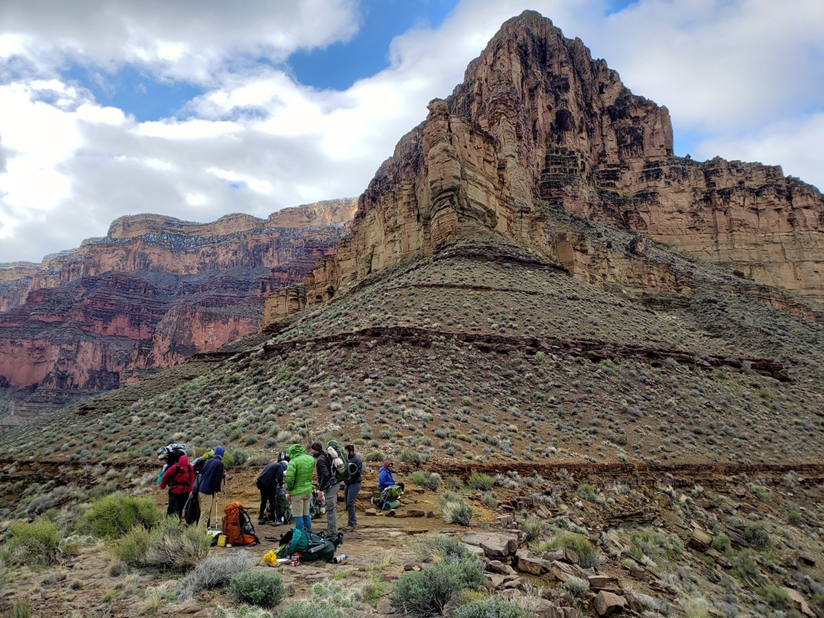 UML students hike at the Grand Canyon