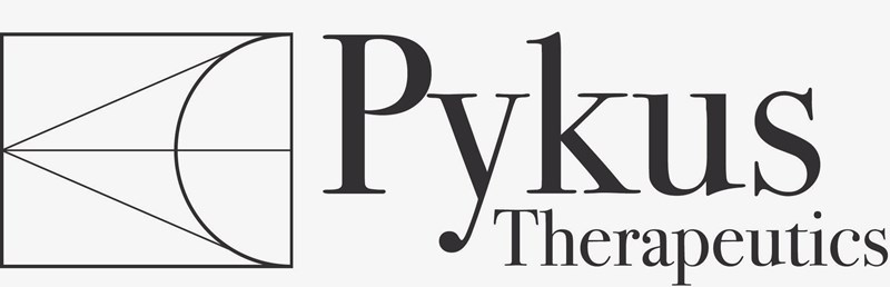 Pykus logo with the words: Pykus Therapeutics and a square to the left of the words that has a triangle and semicircle inside it.