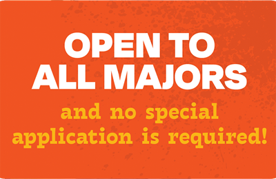 Open to all majors, and no special application is required!