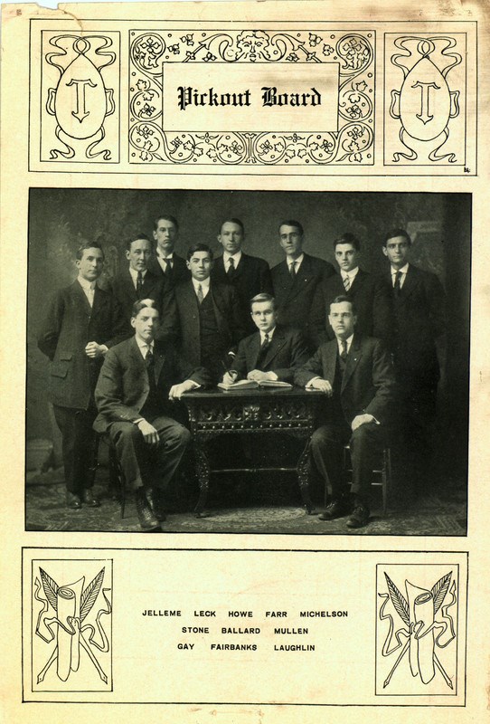 1906 Pickout Board yearbook