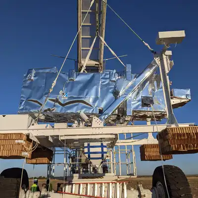 PICTURE telescope being held by the launch vehicle.