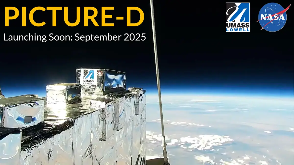 PICTURE telescope at high altitude with earth in the background