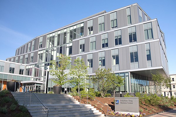 Exterior of Pulichino Tong Business Center at UMass Lowell