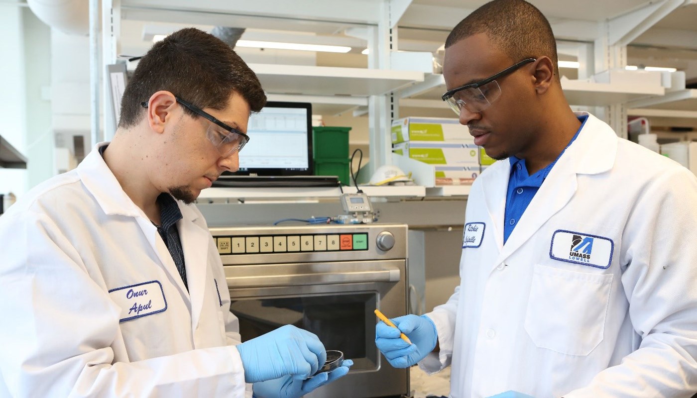 Two researchers in lab