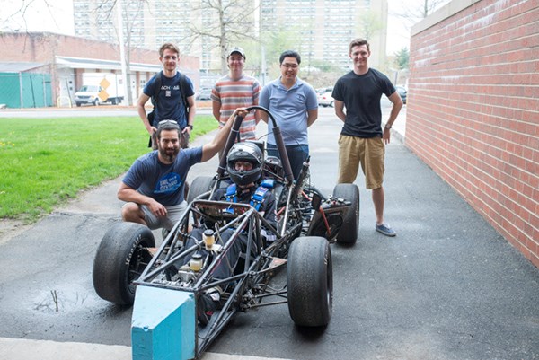 The River Hawk Racing team with their car