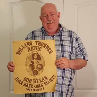 Mark Morse '77 holds his copy of the original poster 