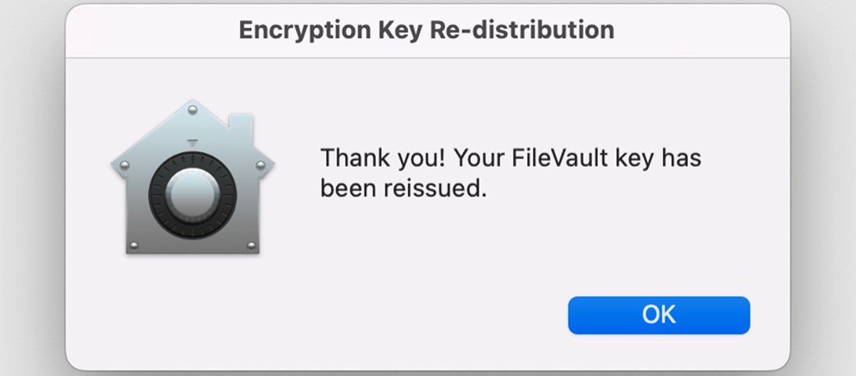 Antivirus update pop-up notification 4: "Thank you! Your firevault key has been reissued." 