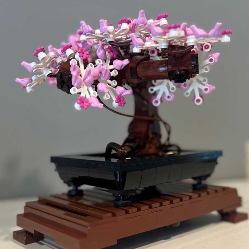 Bonsai tree made from Lego bricks
