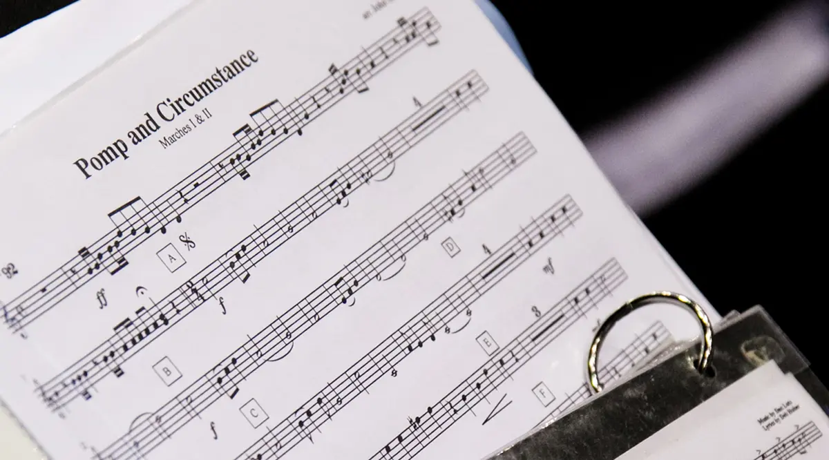 Sheet music for Pomp and Circumstance.