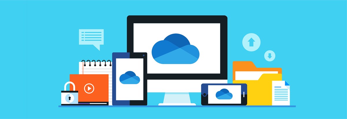OneDrive example technology, mobile device, computer, cloud