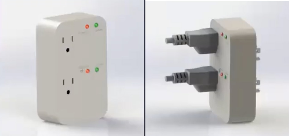 Side by side examples of the Smart Safety outlets.