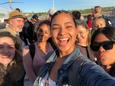 Smiling selfie from study abroad trip to Valencia Spain.