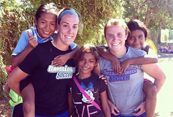 UMass Lowell women's soccer players participate in Soccer Without Borders in Nicaragua