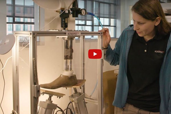Nonspec's Erin Keaney works on prosthetic