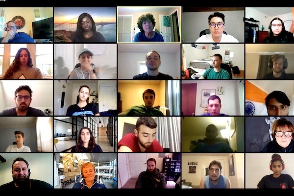 a screenshot of peer tutors in a zoom meeting