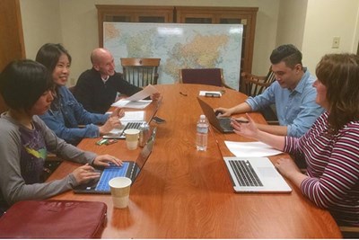 A UMass Lowell MBA class is conducting a study into whether a Lowell children s museum is feasible. From left are Mai Kumazawa, Pat Suwanpinit, Jonas Harper of Louisiana, Tze-Chang Kevin Chen and Marcie Byrd. 