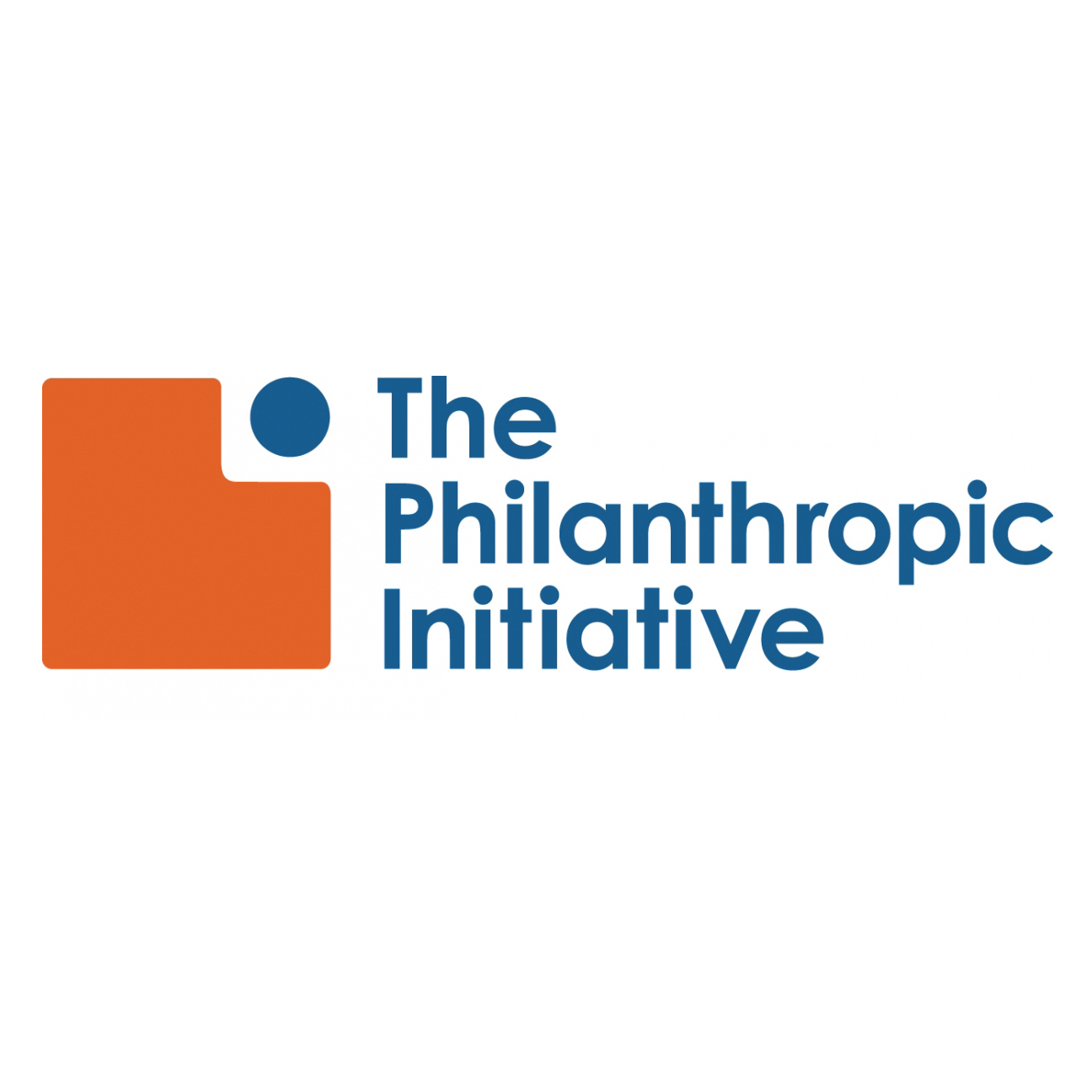 The Philanthropic Initiative logo - those words with an orange and blue geometric design to the left of the words.