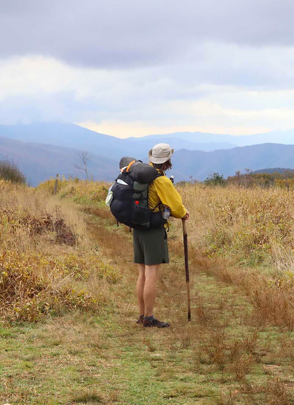 Liam Henderson '21 from behind on the Appalachian Trail