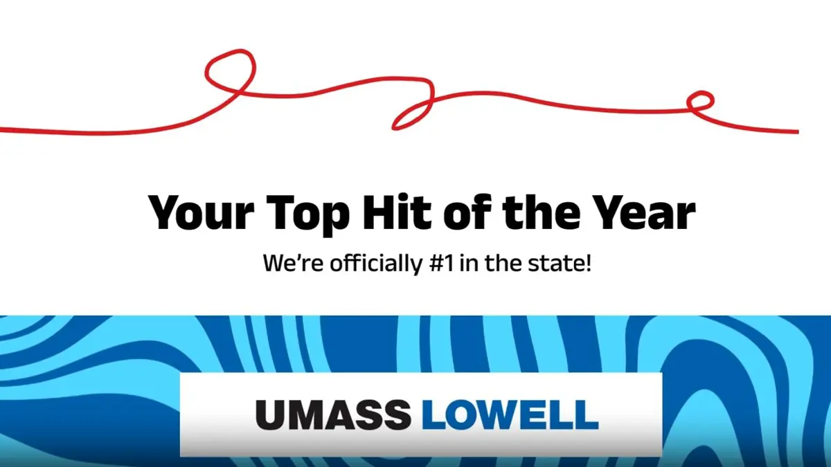 Your Top Hit of the Year We're Officially #1 in the State UMass Lowell