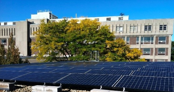 Solar panels at Costello Athletic Center