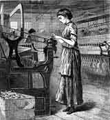 woman at spinning machine
